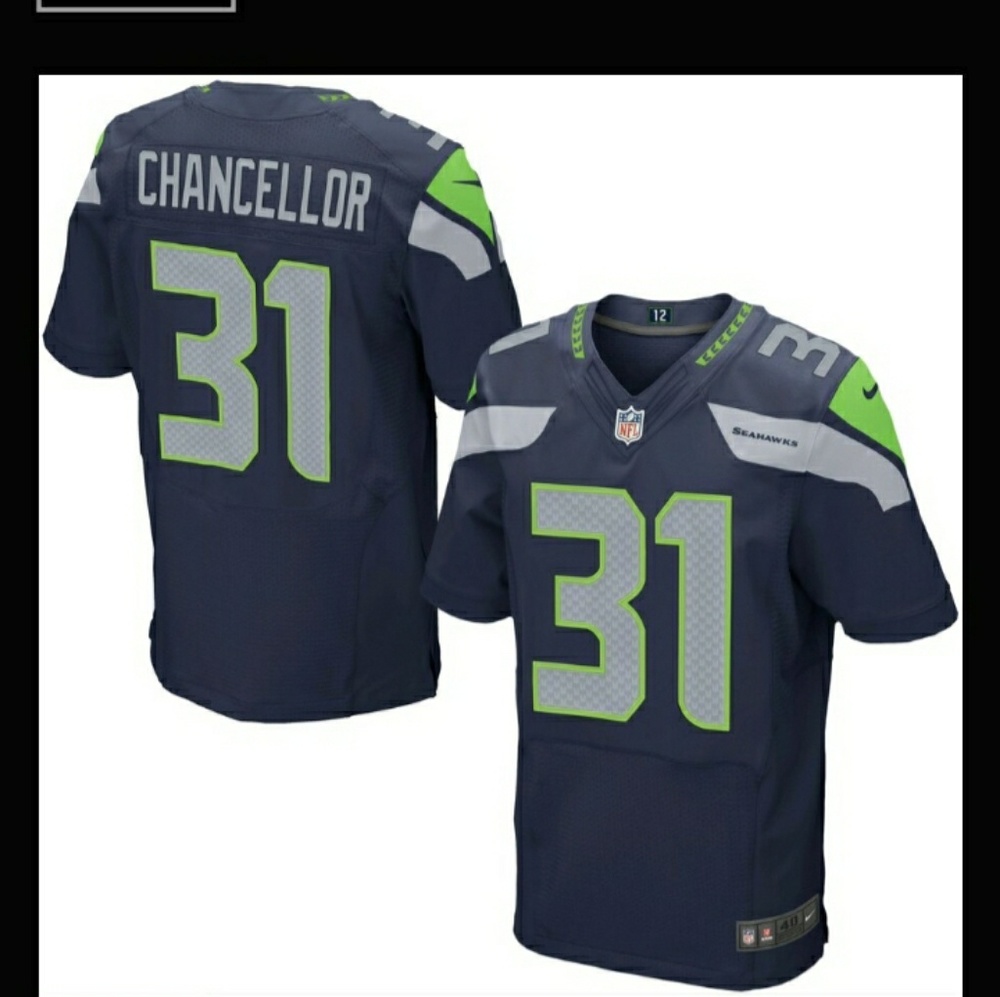 Kam chancellor offical on field style Jersey